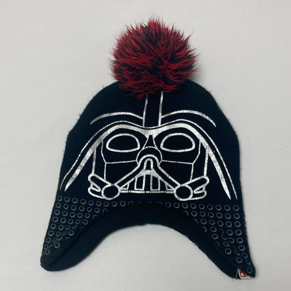 Star Wars Red and Silver Knitted Hat with Pom-Pom